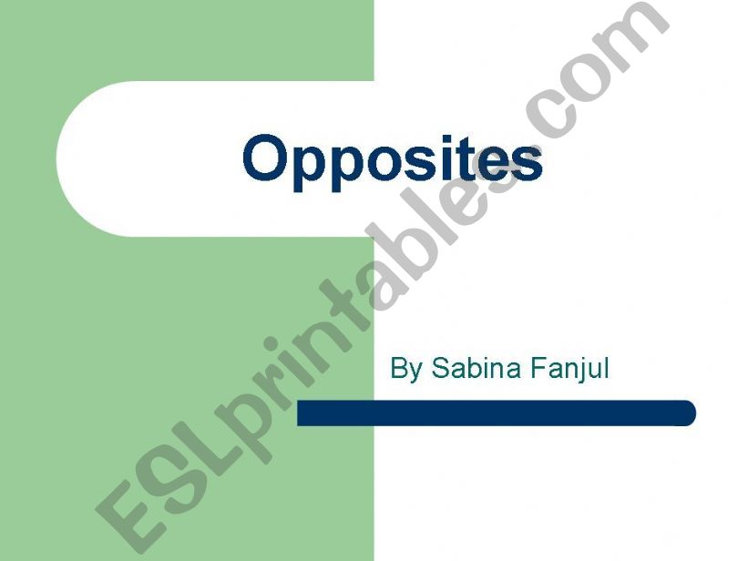 Opposites powerpoint