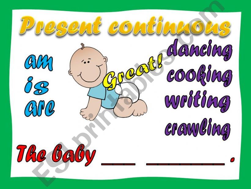 Complete the sentences with the present continuous part 5