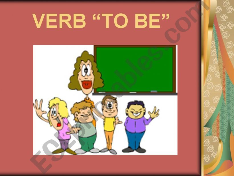 Verb to be for children powerpoint