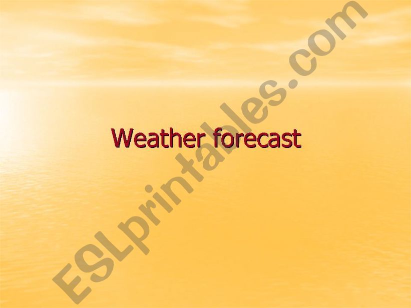 weather forecast  powerpoint