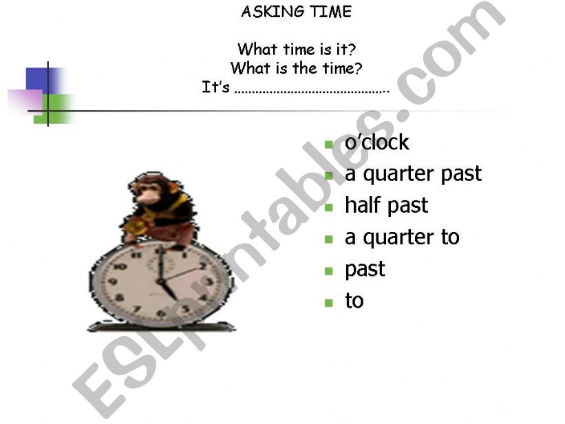 asking time powerpoint