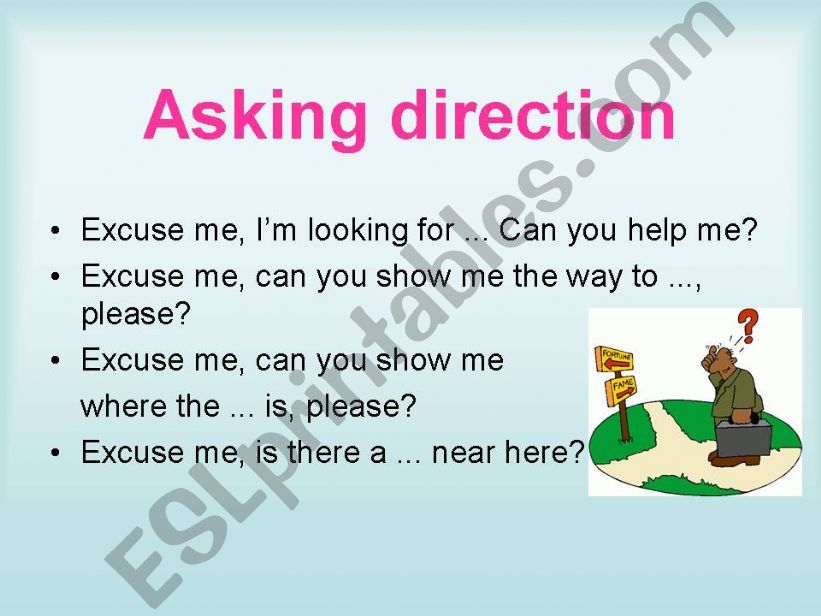 GIVING DIRECTION powerpoint