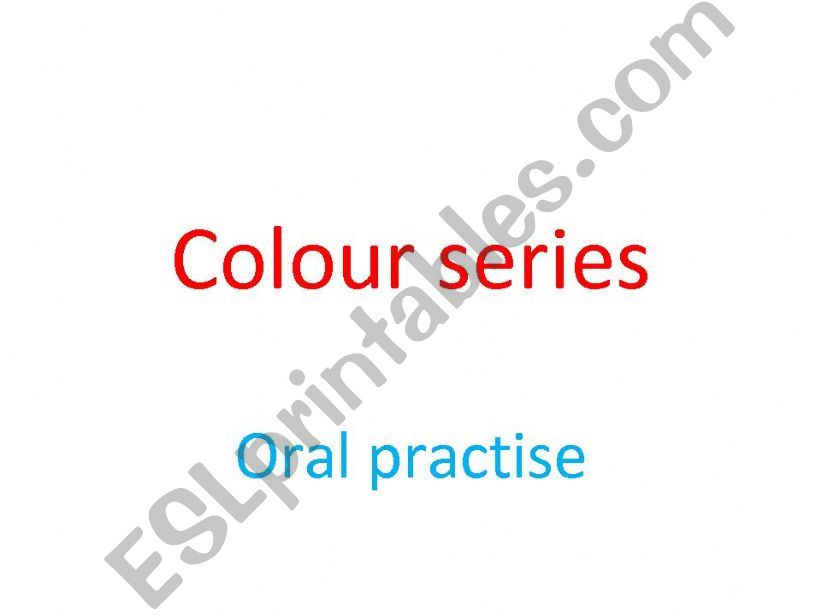 oral test about  colours powerpoint