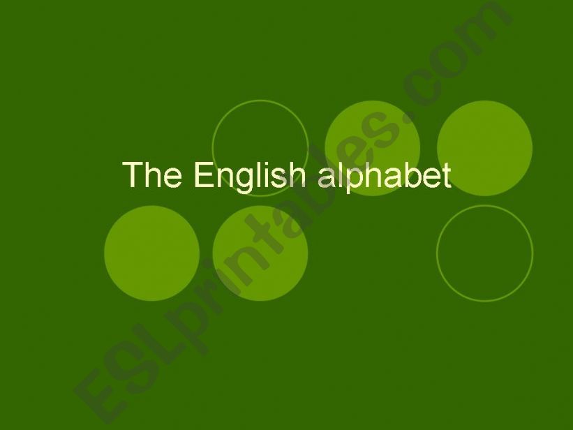 the  english alphabet powerpoint