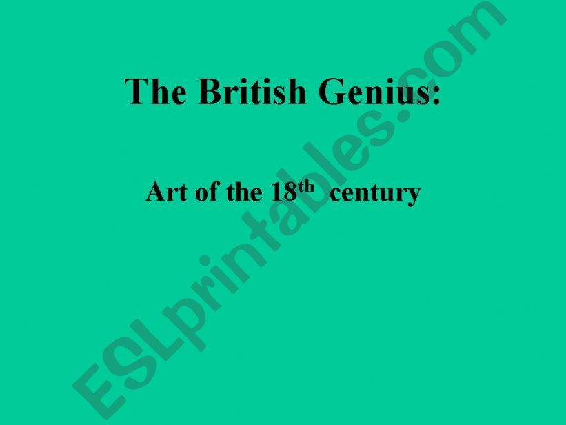 The British Geniuse powerpoint
