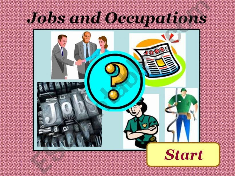 Jobs and Occupations Game powerpoint