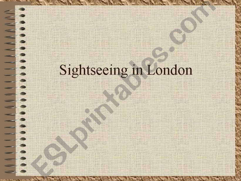 Sightseeing in London powerpoint