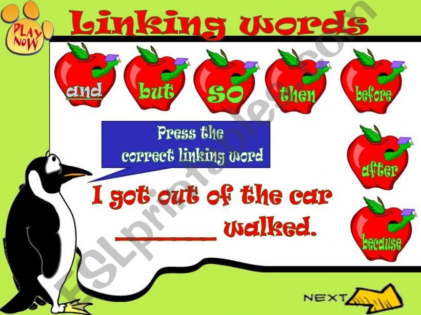 Linking words powerpoint