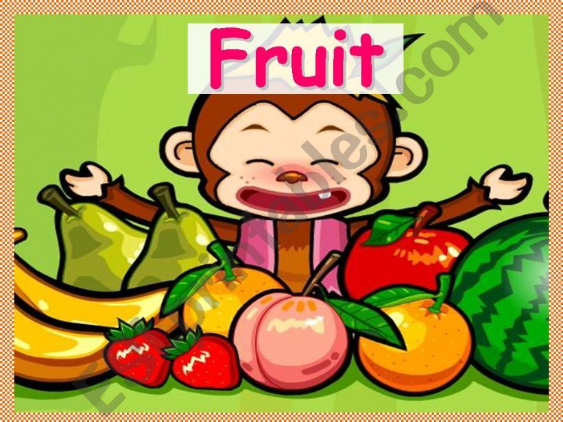 The Monkey and the Fruit powerpoint