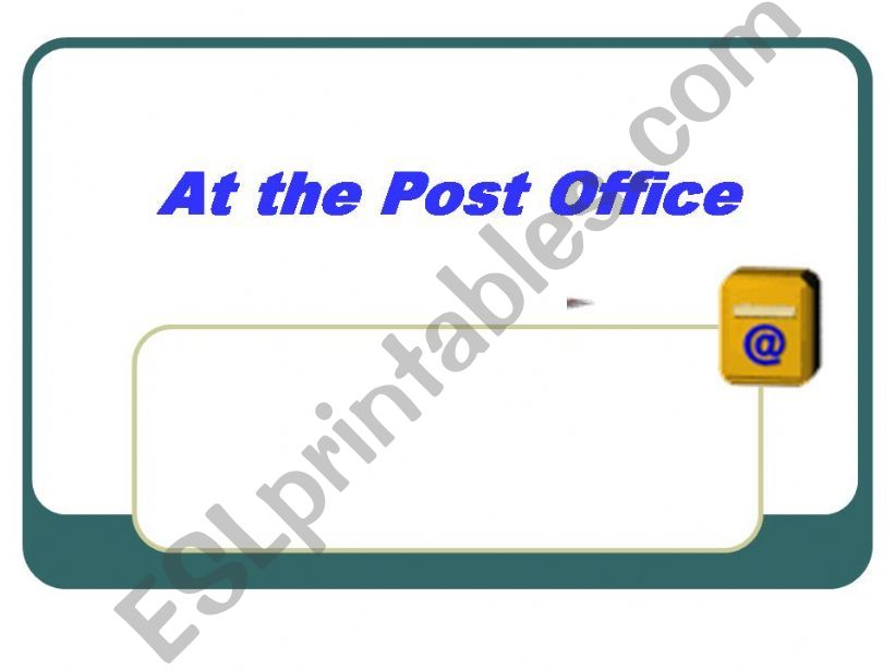 At the Post Office powerpoint