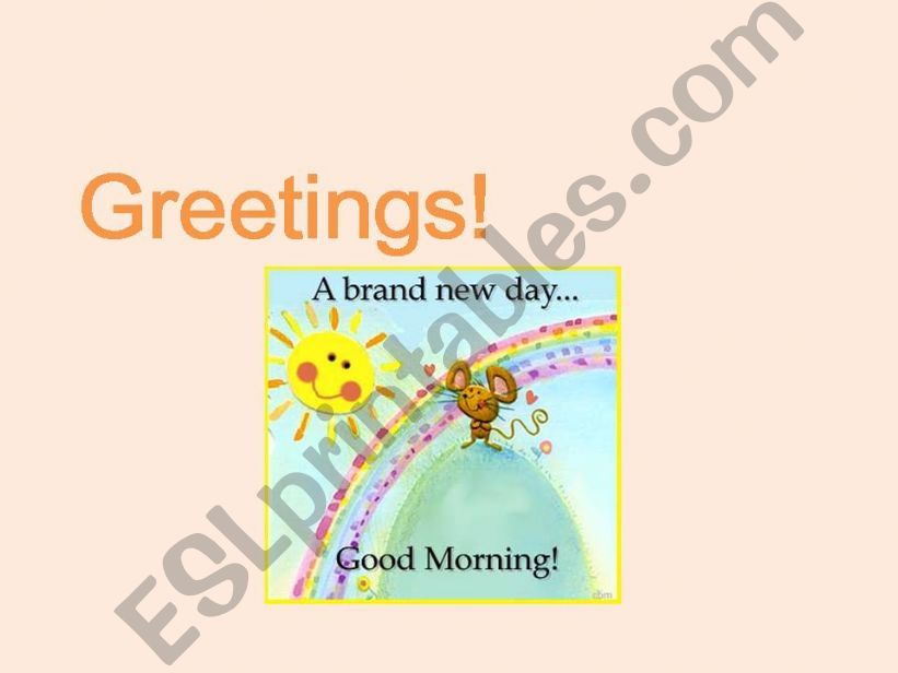 ESL English PowerPoints Greetings