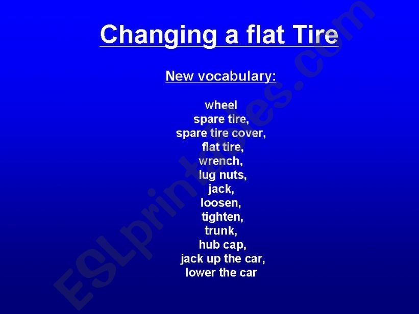 Changing a flat tire: 12 Steps
