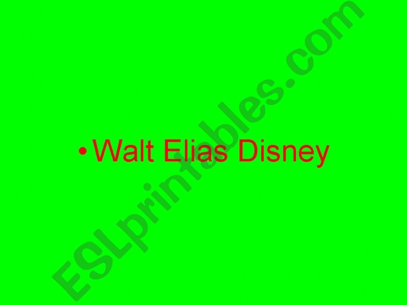 Walt Disney powerpoint