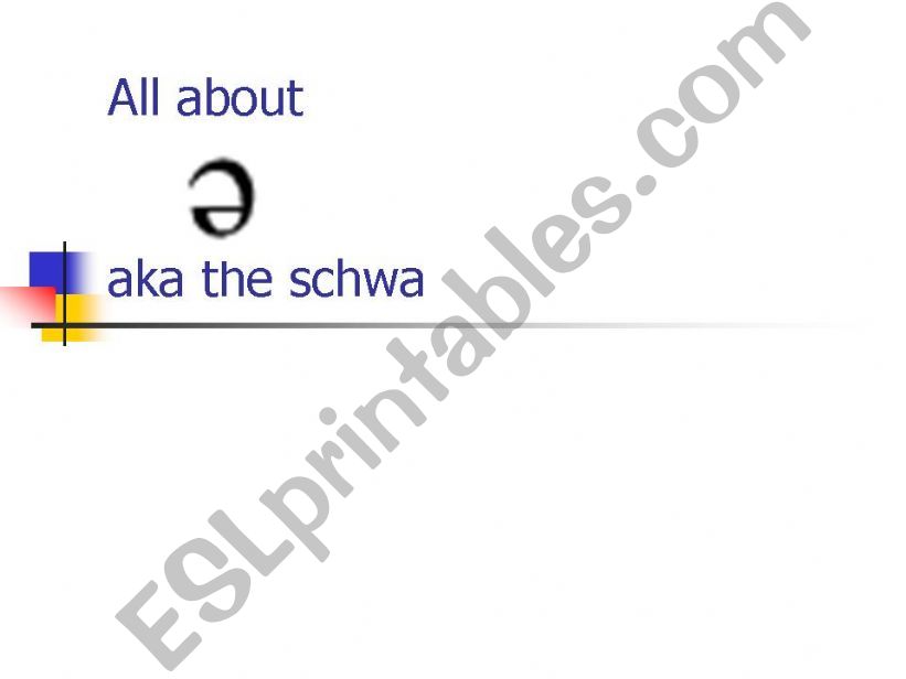 the schwa powerpoint