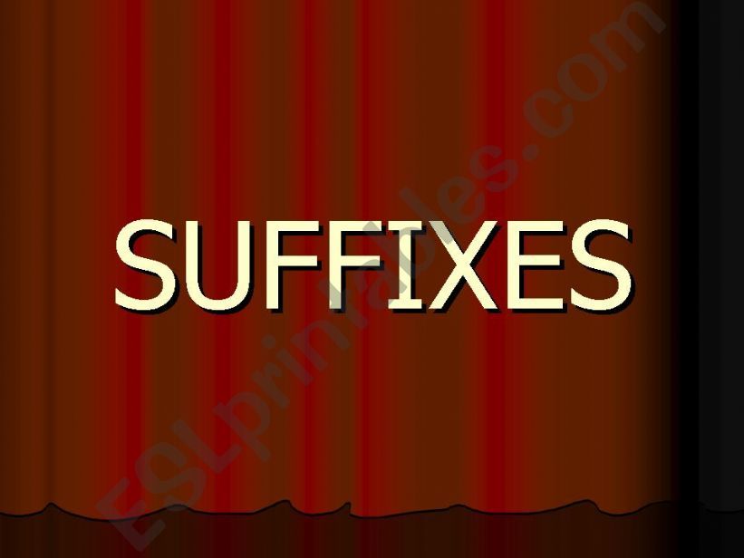 Suffixes powerpoint