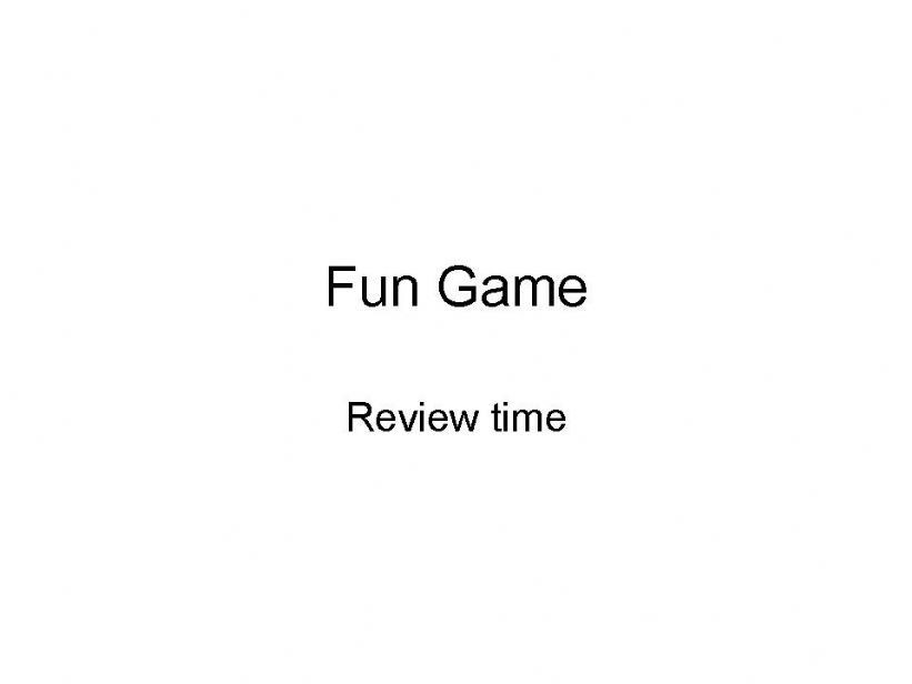 ACT GAME FOR FUN powerpoint