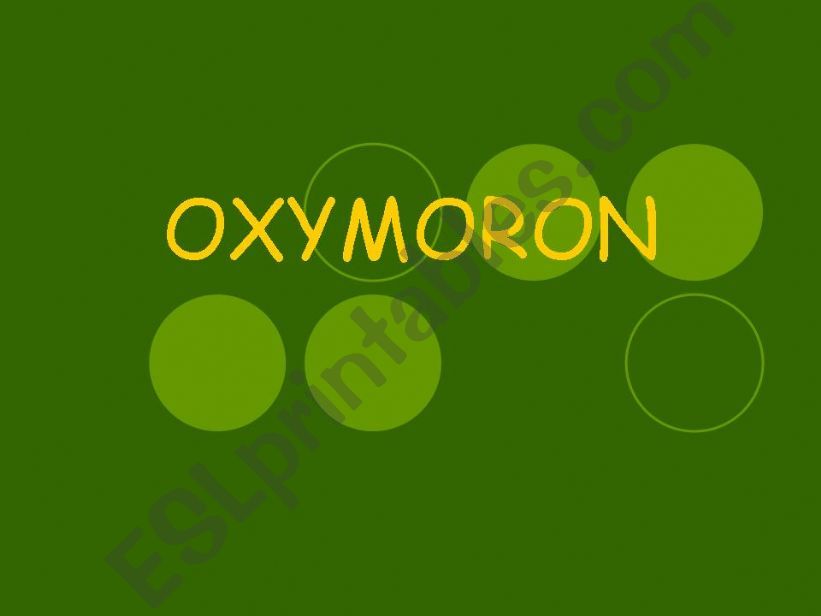 oxymoron powerpoint
