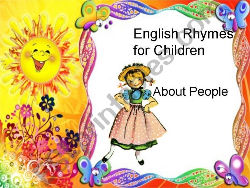 English Rhymes for children (part 2- about people)