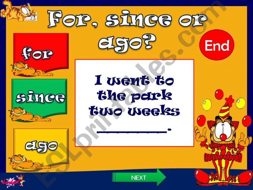 For , since or ago? powerpoint