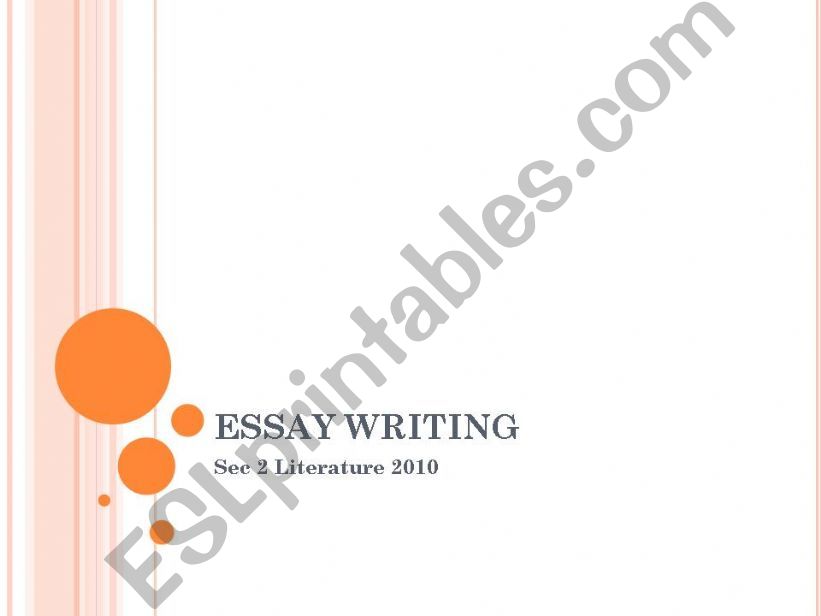 Literary Essay Writing Structure
