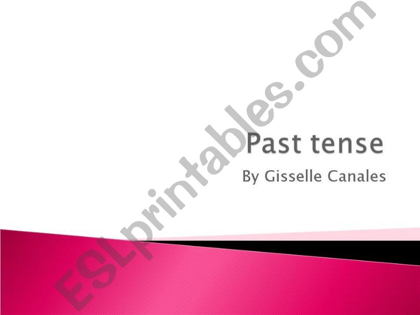 PASTE TENSE powerpoint