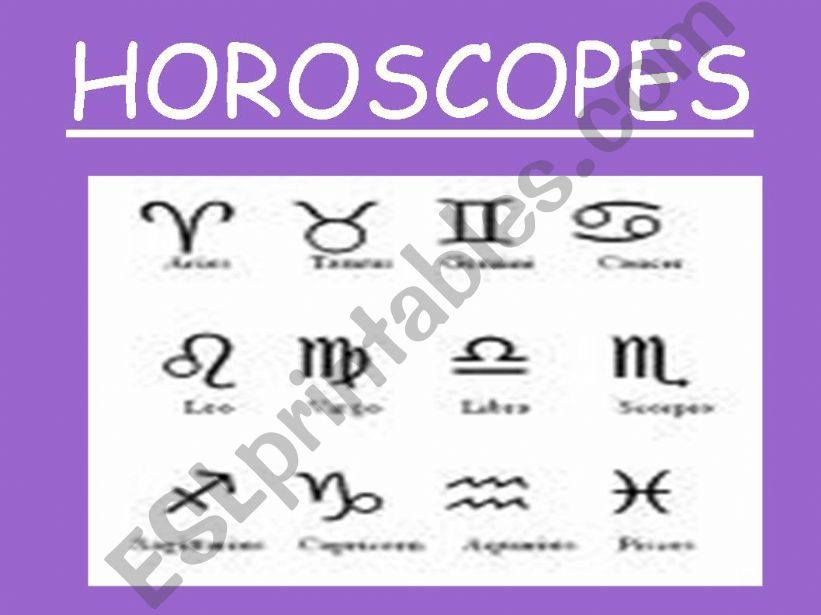 Sample Horoscopes powerpoint