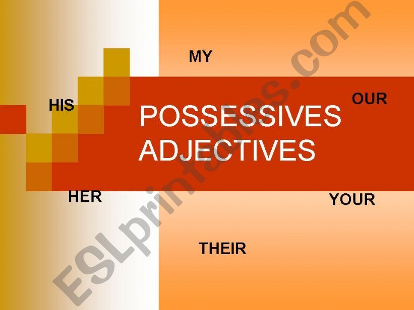 POSSESSIVE ADJECTIVES powerpoint