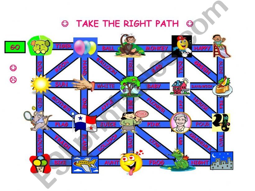 Take the right path - warm-up activity for children - game