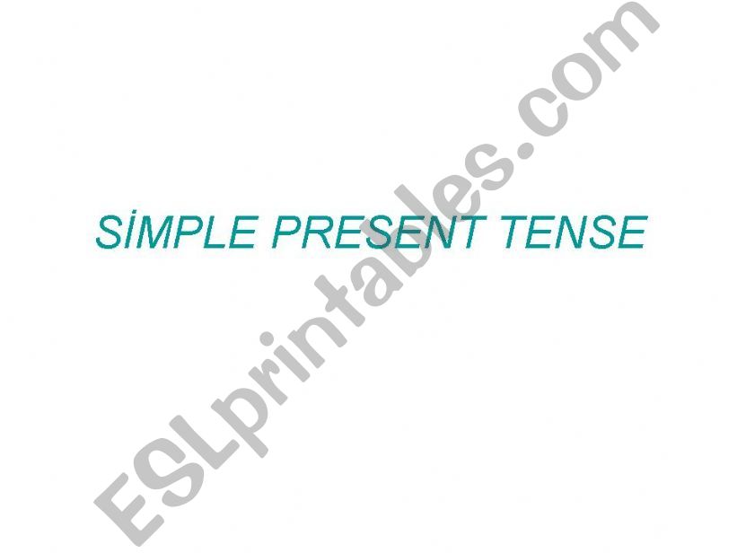 Simple present tense with daily routines