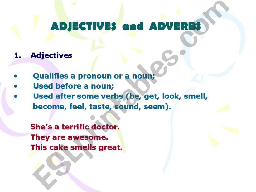 adjectives and adverbs powerpoint