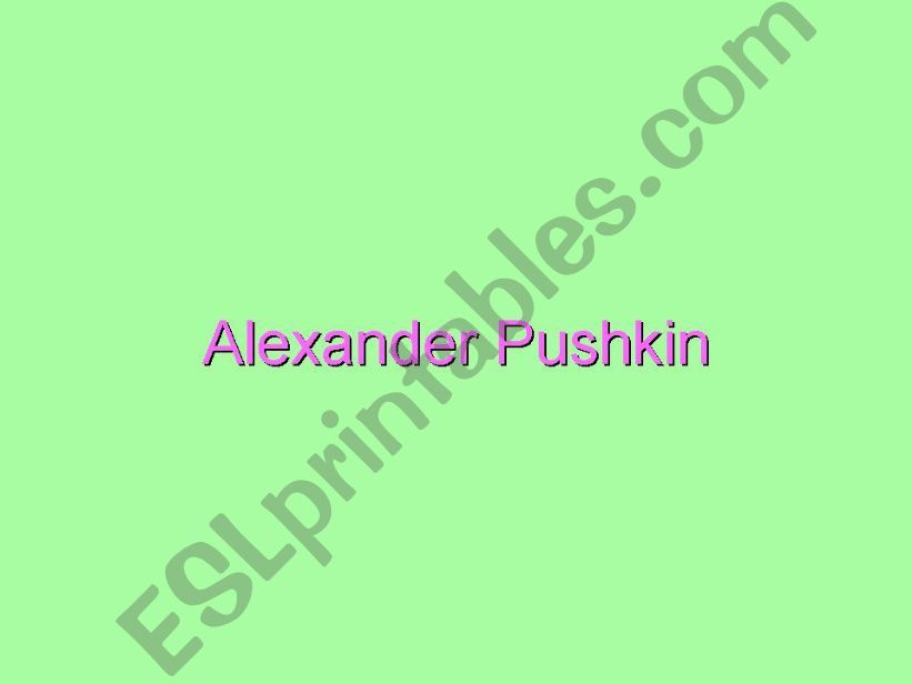 Alexander Pushkin powerpoint
