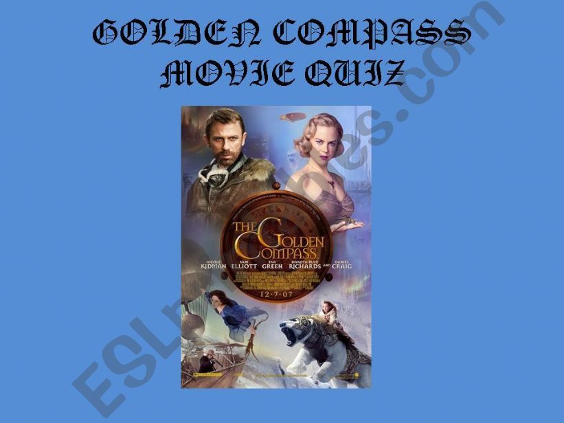 The Golden Compass Quiz powerpoint