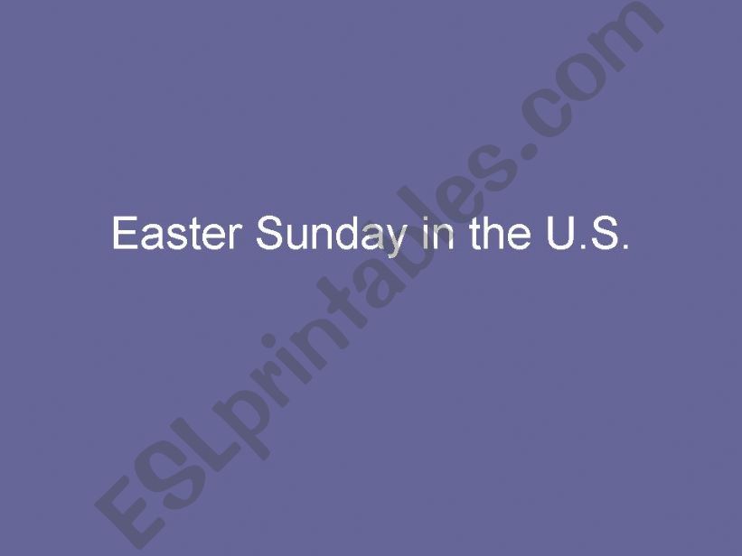 easter vocabulary U.S.A powerpoint