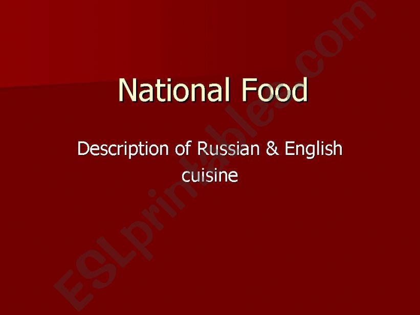 National Food powerpoint