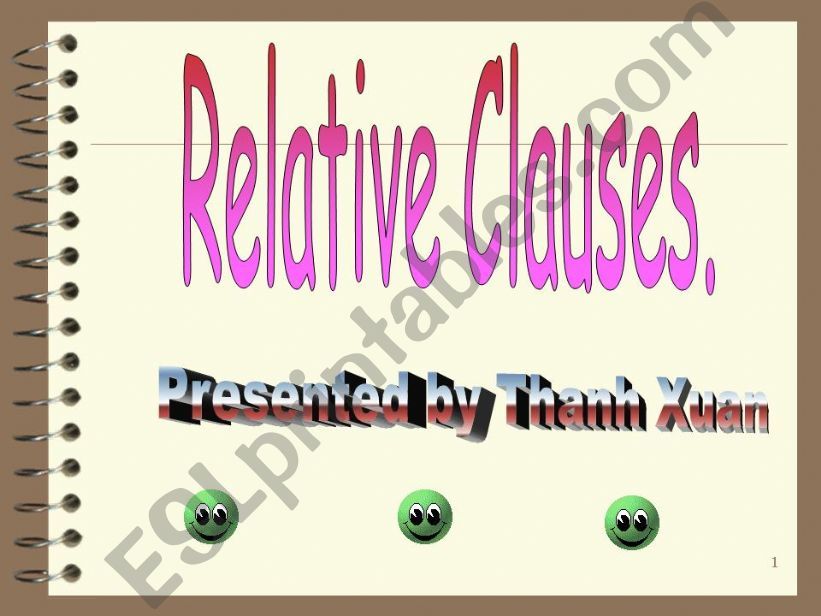 Relative Clauses powerpoint