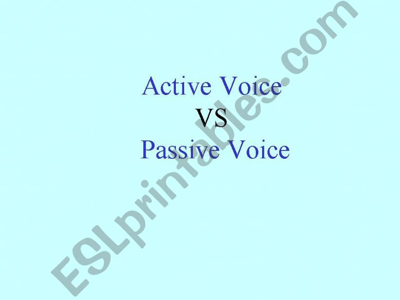 Passive voice powerpoint