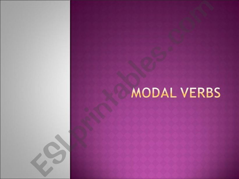 Modal Verbs powerpoint