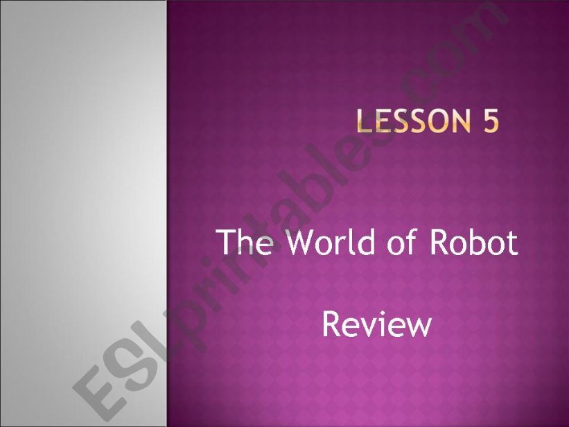 the world of robot powerpoint