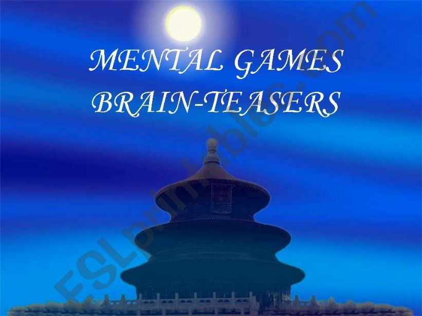 Mental Games, Brain-teasers powerpoint