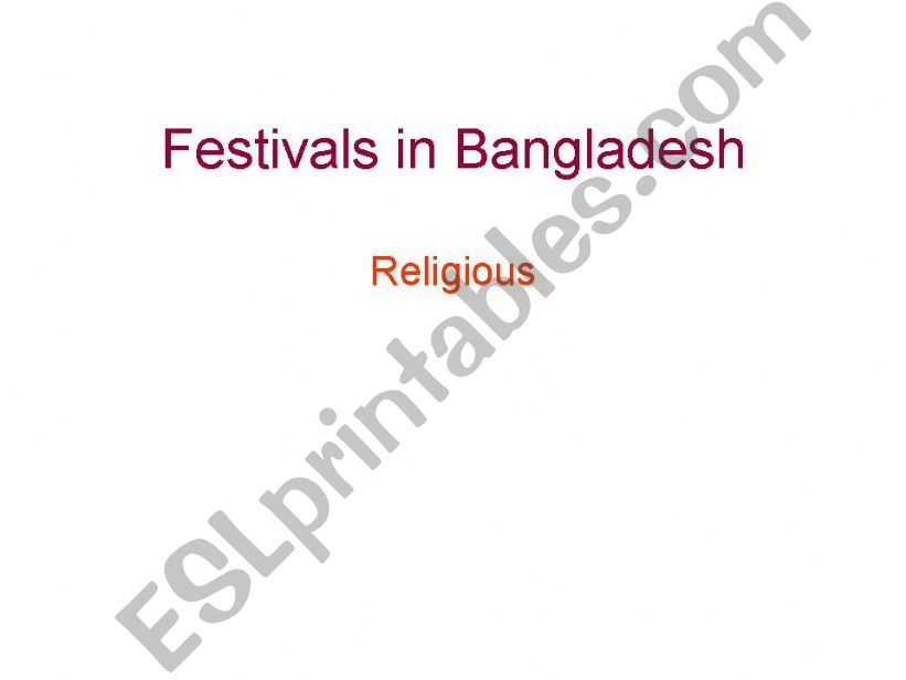 Festivals in Bangladesh powerpoint