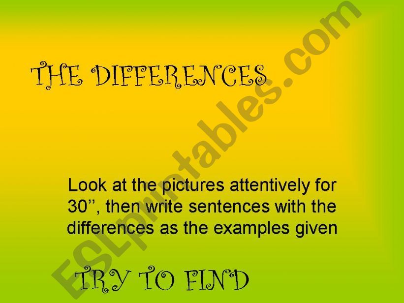 Find the differences powerpoint