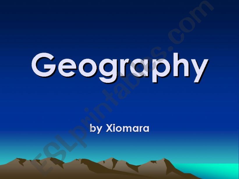 Basic Geography Concepts powerpoint