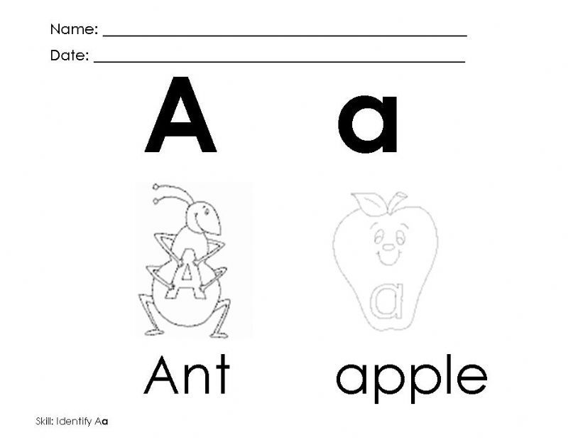 Letters A and B powerpoint