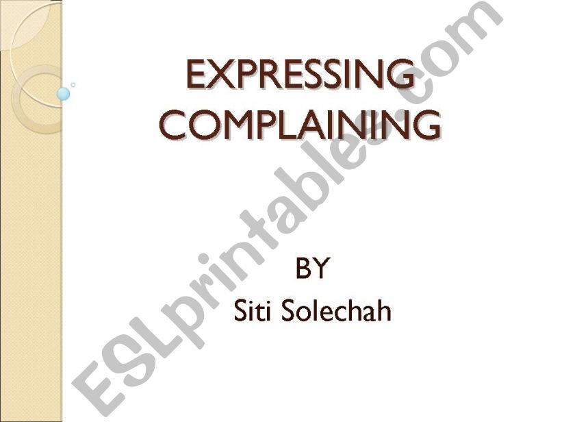 complaining powerpoint