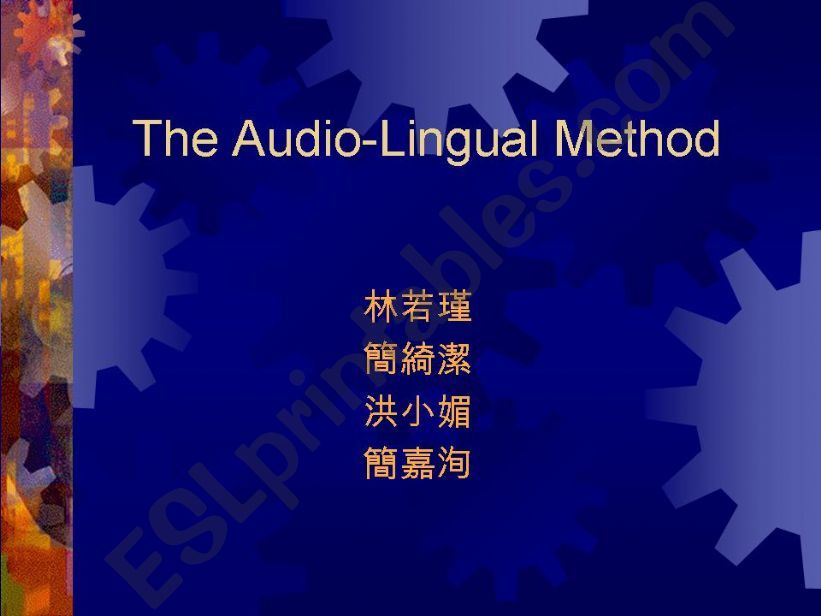 Audio Lingual Method for teaching English