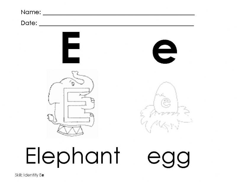 Letters E and F powerpoint