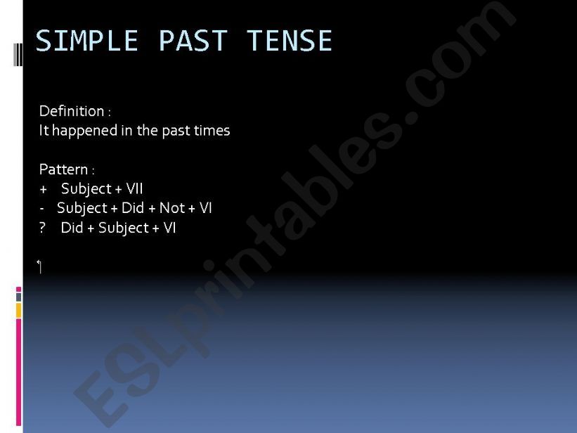 the simple past powerpoint
