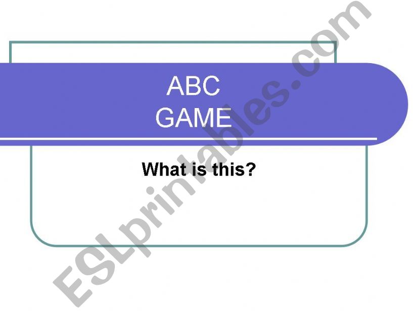 ABC GAME powerpoint
