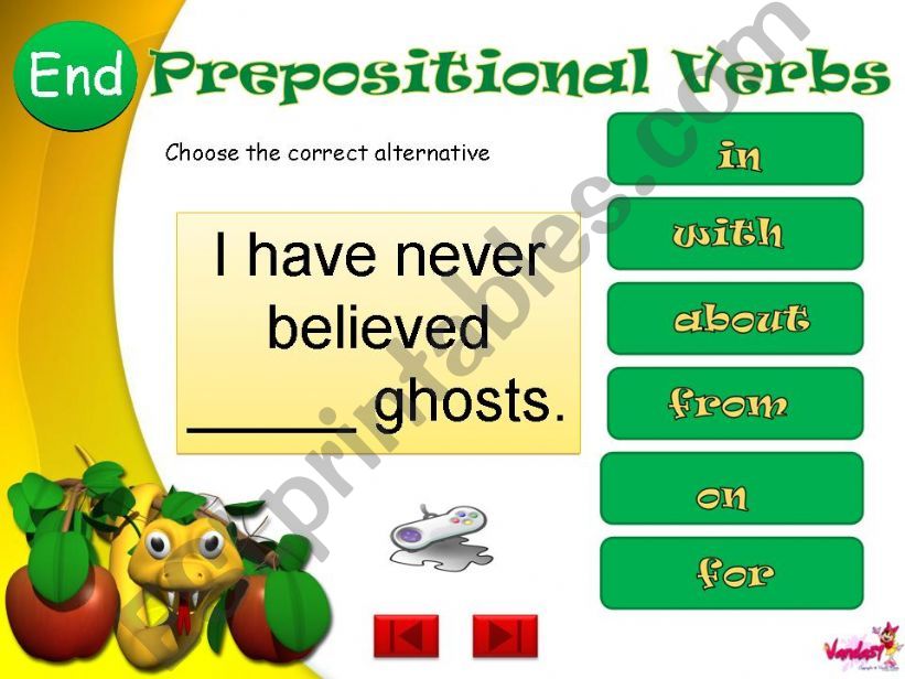 Prepositional Verbs powerpoint