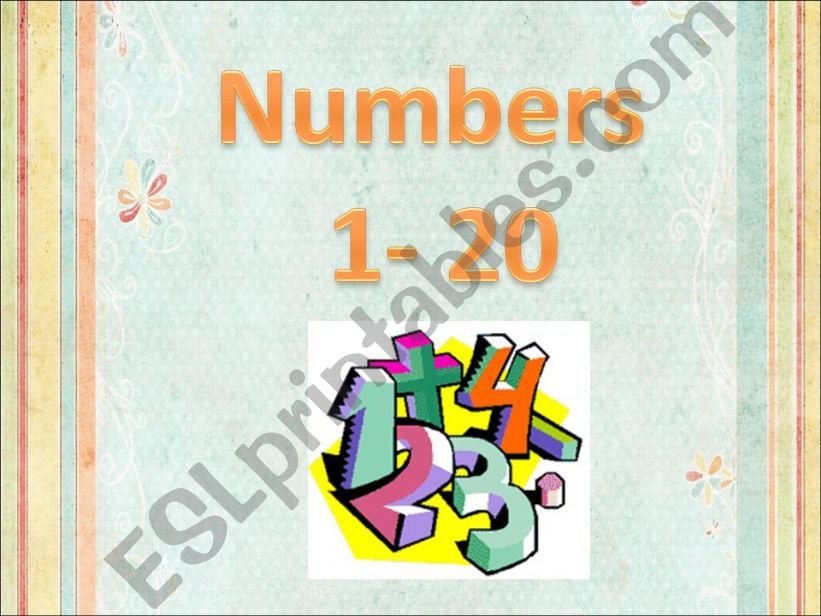 Numbers 1 - 20 powerpoint
